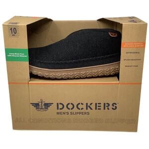 Dockers Mens 10 Grey Rugged Wool Boot Slip-On Slippers Comfort Classy PALLET3-4